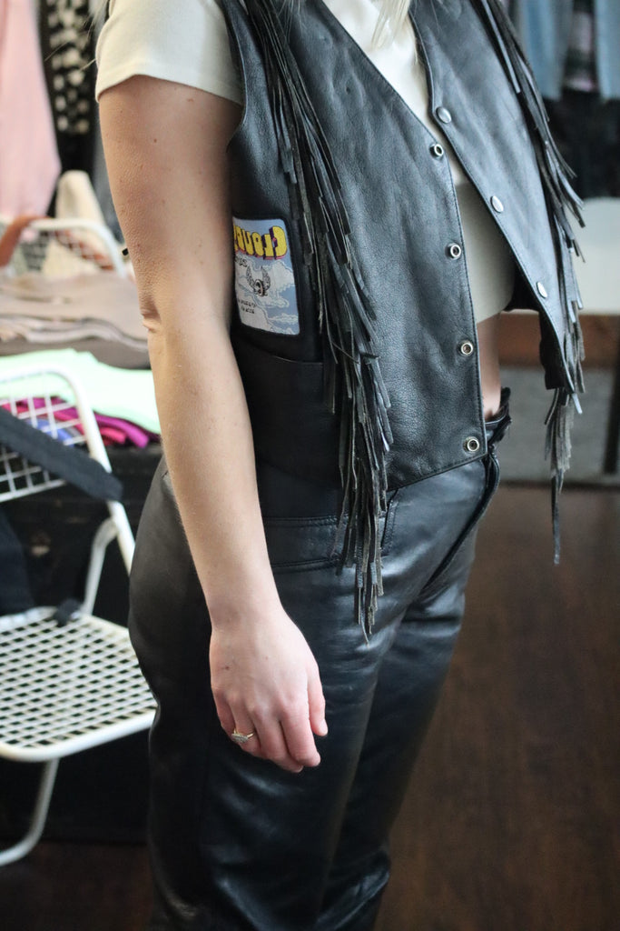 Vintage Leather Mob Vest