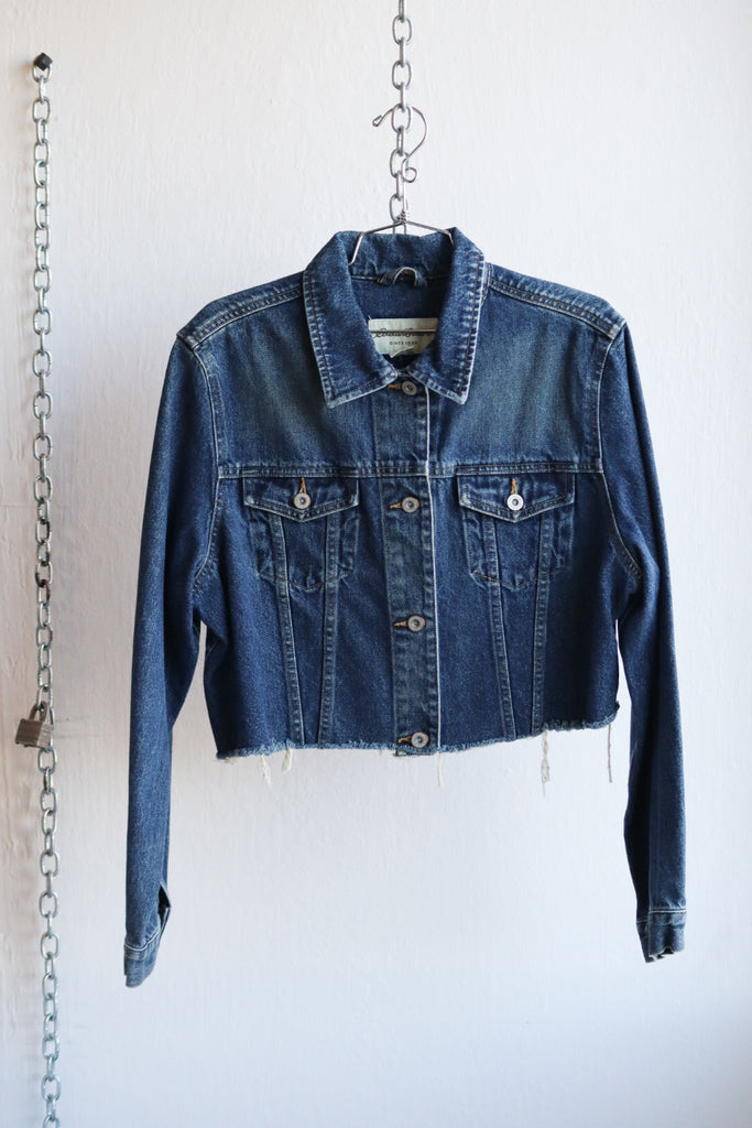 Vintage Eddie Bauer Cropped Jean Jacket