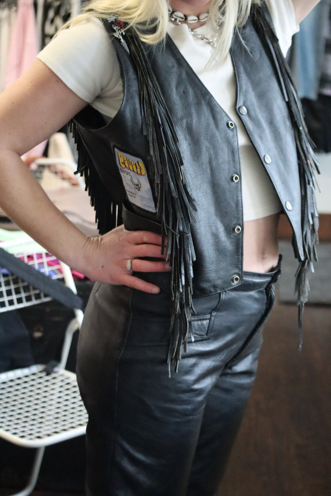 Vintage Leather Mob Vest