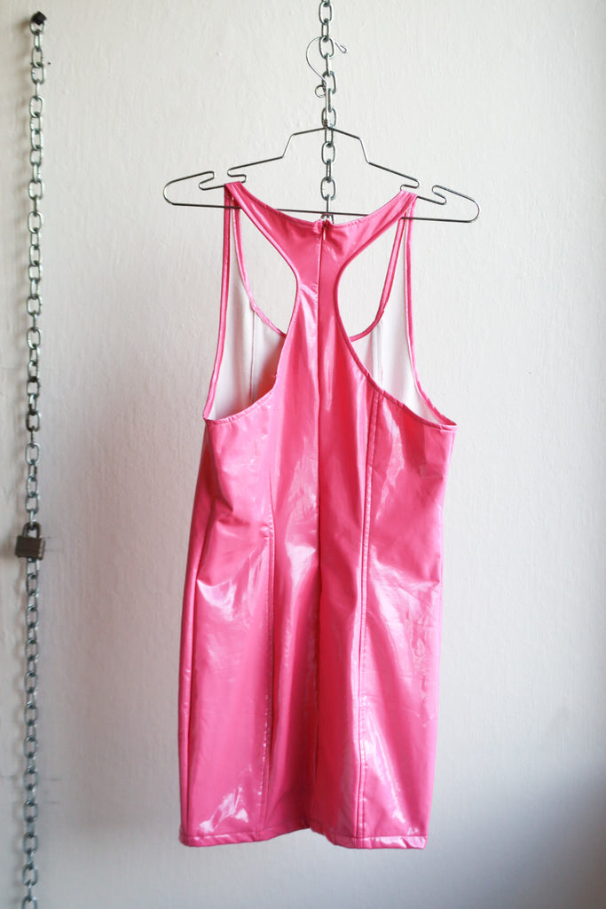 Vintage Pink Latex Dress