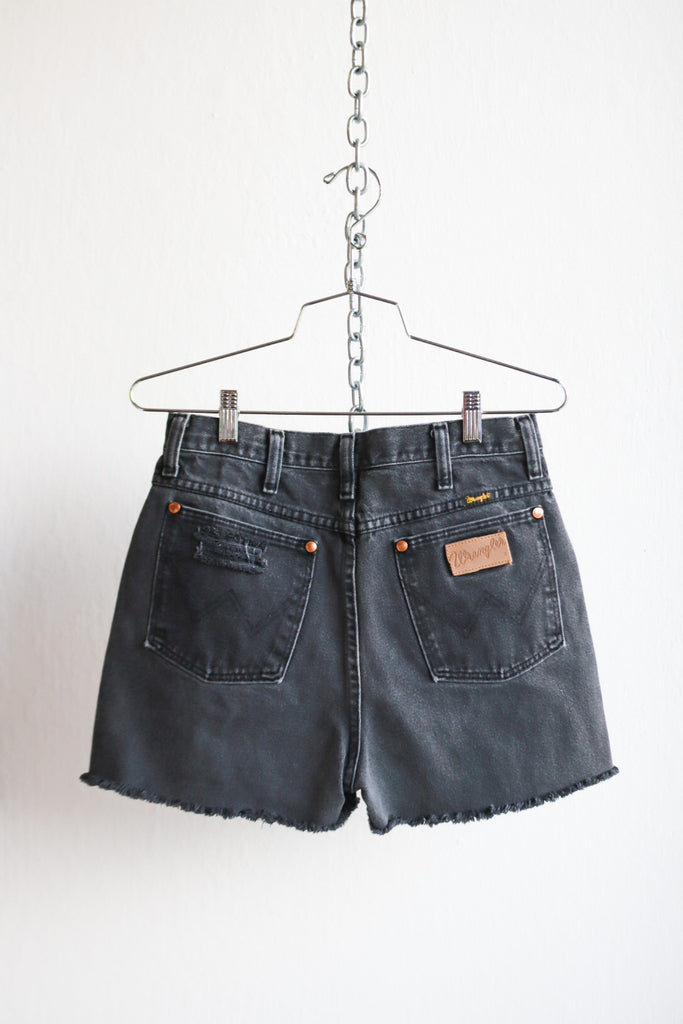 Vintage Black Wrangler Denim Shorts 28"