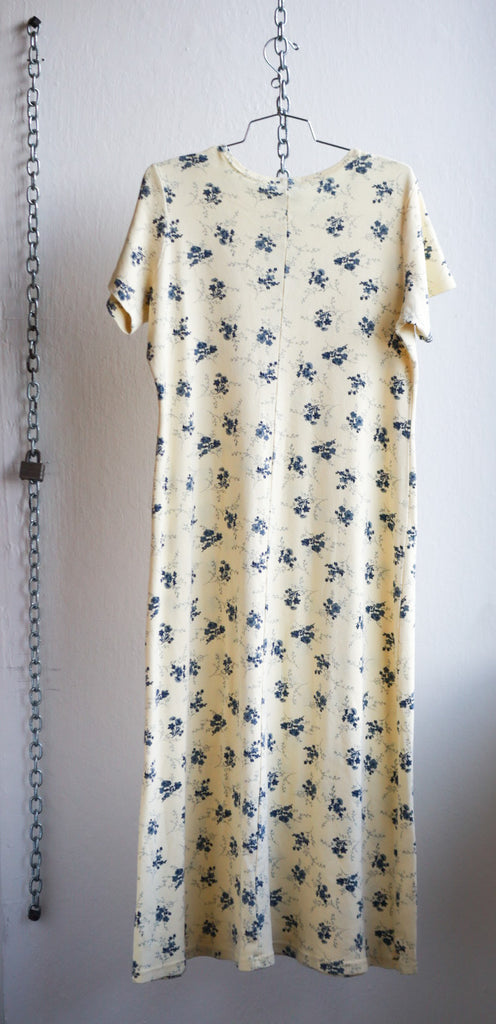 Vintage Floral Maxi T-Shirt Dress