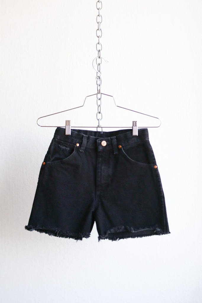 Vintage Black Wrangler Shorts 24"
